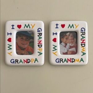 I Love My Grandpa and Grandma Magnetic Photo Frames